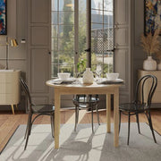 Liriteda, Tavolo Allungabile 6 Posti, 100x80x76h cm Marrone Rovere
