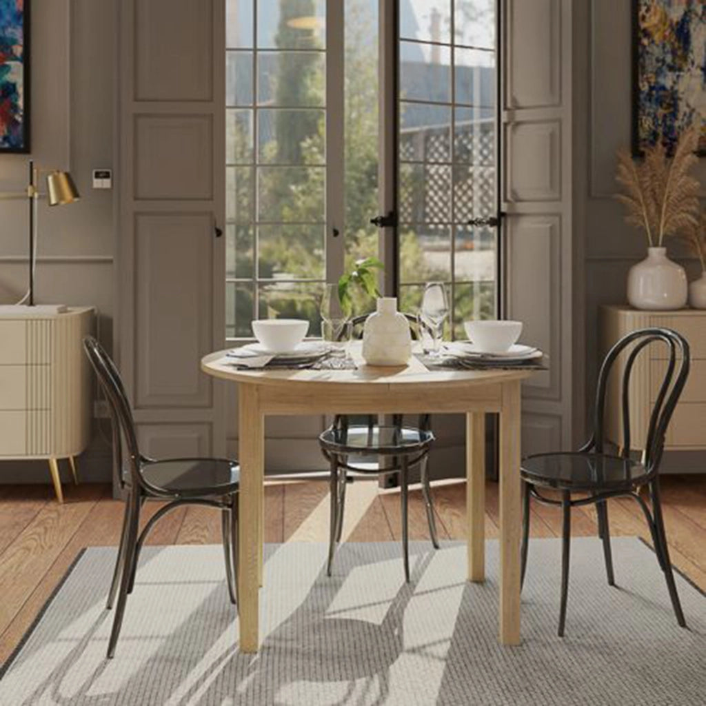 Liriteda, Tavolo Allungabile 6 Posti, 100x80x76h cm Marrone Rovere