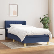 Giroletto a Molle con Materasso-Struttura Letto Blu 90x200 cm inTessuto 216249