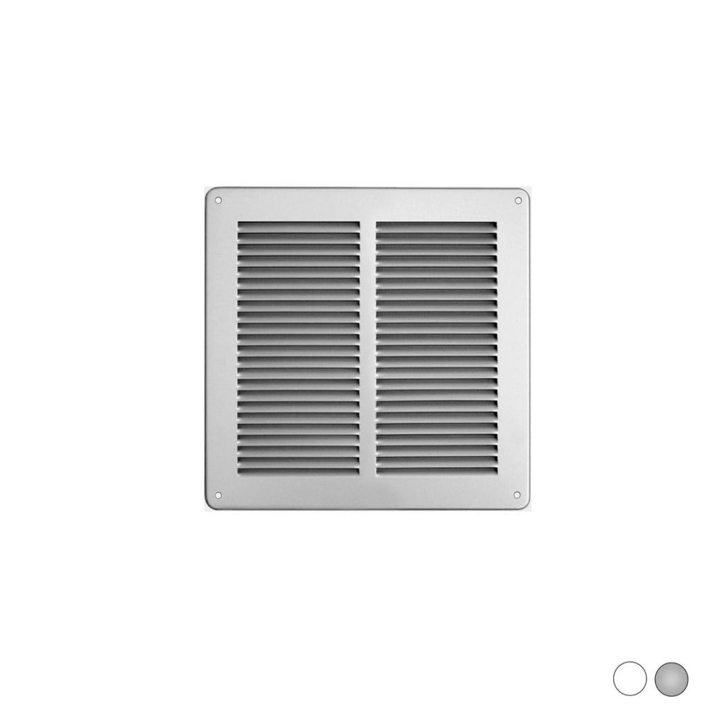 GRIGLIA IN METALLO DA SOVRAPPORRE CON RETE L. 240 X H. 240 MM- Alluminio Argento- FIRST- pezzi 1
