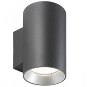Lampada da parete in alluminio pressofuso con diffusori in vetro trasparente - 20W, 2120 lumen, luce calda grafite
