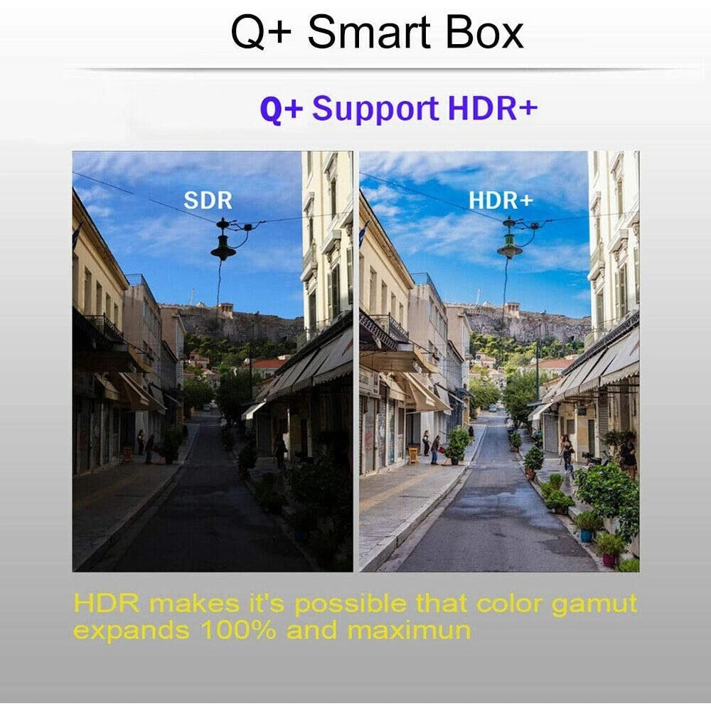 Trade Shop - Tv Box Android 9.0 Q Plus 4gb Ram + 64 Gb Rom Smart Tv Netflix Youtube Facebook -