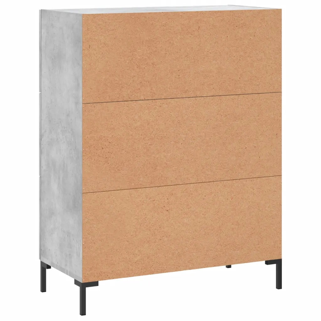 Credenza-Buffet-Armadio da cucina Grigio Cemento 69,5x34x90 cm in Legno Multistrato 489082