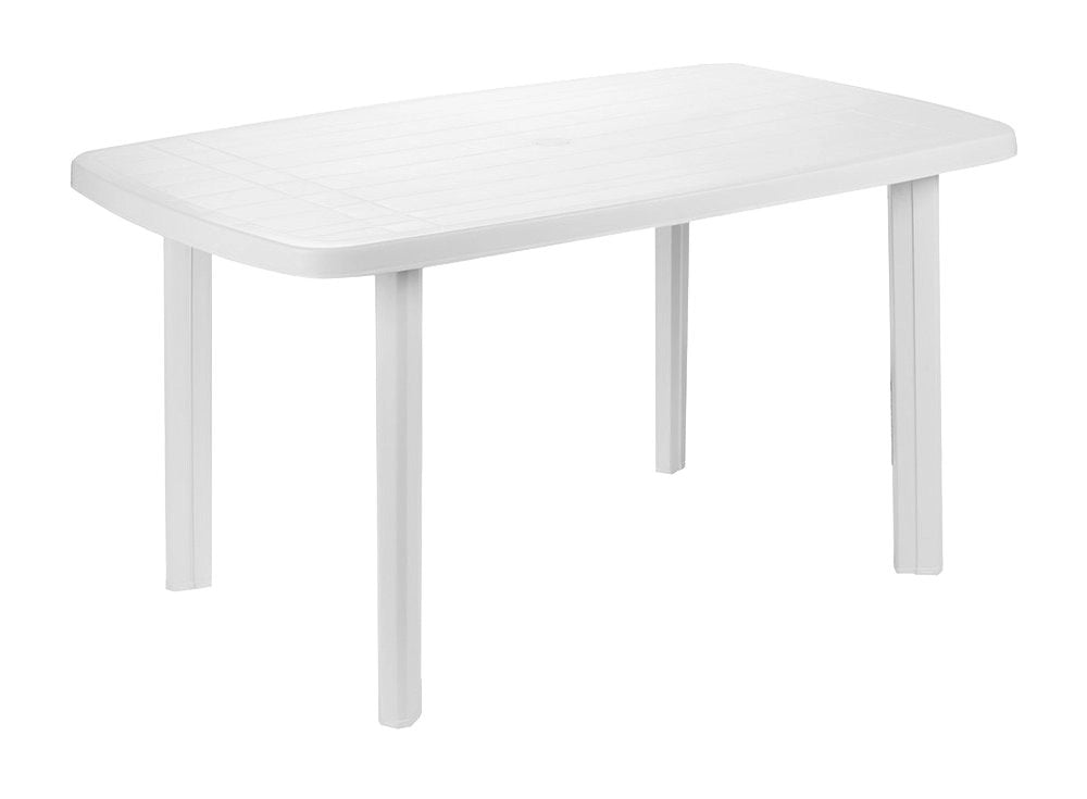 TAVOLO COMPONIBILE OVALE 'FARO' cm 137x85x72h - Col. Bianco - PRO GARDEN
