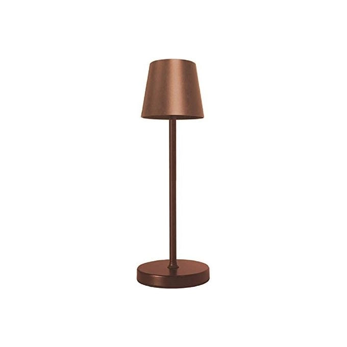 Vigor 3428530 Lampada da tavolo in alluminio 180 lm 2,2 W dimmerabile ricaricabile USB 9 h autonomia altezza 38 cm colore Caffe'