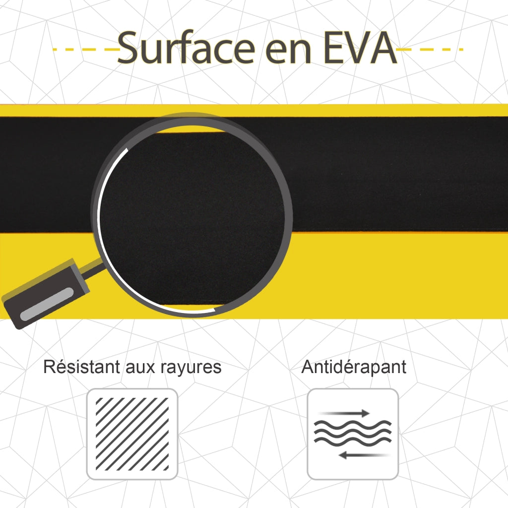 Tavolo pieghevole regolabile in altezza ¨C zephmum ¨C nero giallo metallo 100x60x62-90 cm