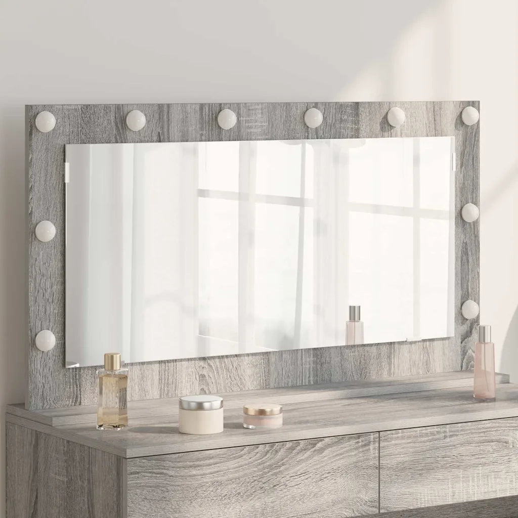 Specchio da Vanità Grigio Sonoma 100 x 55 x 18 cm Rettangolare 868306