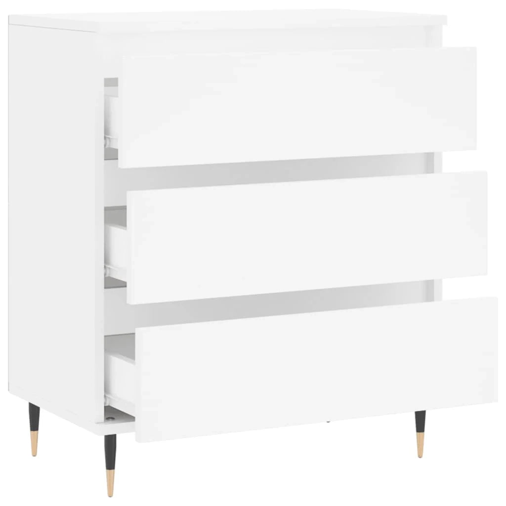 Buffet credenza cassettiera armadio mobile contenitore organizer per cucina soggiorno salotto 60 x 35 x 70 cm legno ingegnerizzato bianco 02_0030369