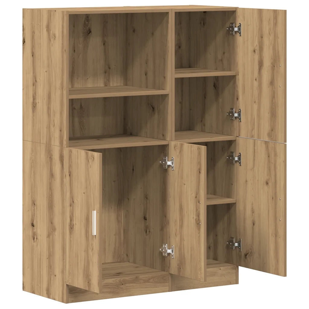 Set di Mobili da Cucina 2 pz Rovere Marrone in Truciolato 3324150