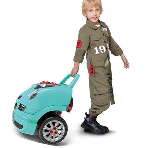 Macchina Elettrica da Costruire Giocattolo Bambini Luci Suoni Accessori Azzurro