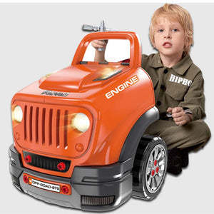 Macchina Elettrica da Costruire Giocattolo Bambini Luci Suoni Accessori Arancio