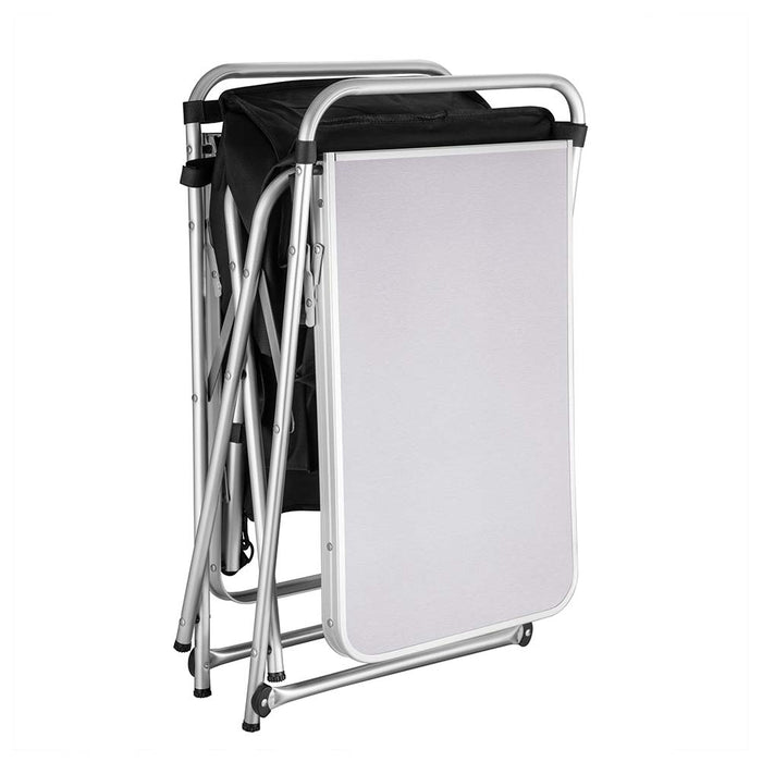 Cucina Da Campeggio Pieghevole In Alluminio Con Cucinotto Con Paravento Nero