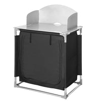 Cucina Da Campeggio Pieghevole In Alluminio Con Cucinotto Con Paravento Nero