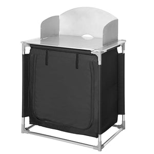 Cucina Da Campeggio Pieghevole In Alluminio Con Cucinotto Con Paravento Nero