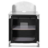 Cucina Da Campeggio Pieghevole In Alluminio Con Cucinotto Con Paravento Nero