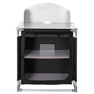 Cucina Da Campeggio Pieghevole In Alluminio Con Cucinotto Con Paravento Nero