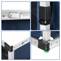 Mobile Cucina da Campeggio Armadietto Pieghevole in Metallo e Tessuto 3 Ripiani