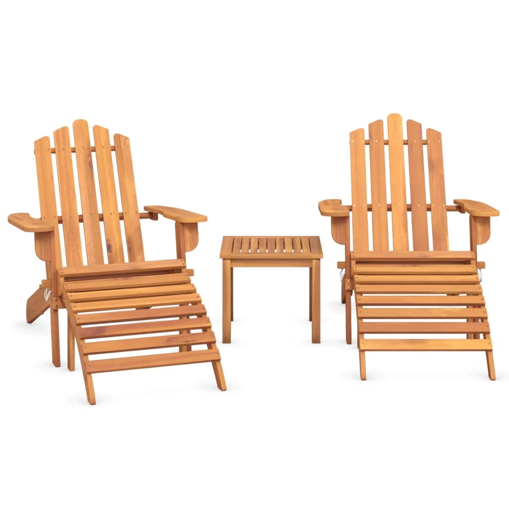 Set mobili da giardino mobili da esterno Set di mobili Adirondack in 3 pezzi in legno massello di acacia 02_0014213