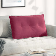 Cuscino per Schiena Rosso Vino 80 x 50 cm Tessuto in Cords 42014723