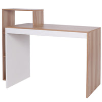 Scrivania Libreria 4 Ripiani Tavolo Porta Pc Computer Legno Casa Ufficio Noce