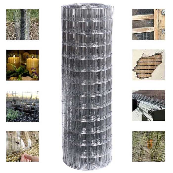 Rete Metallica Elettrosaldata 2 x 25 mt Maglia 50x75mm Zincata per Recinsione