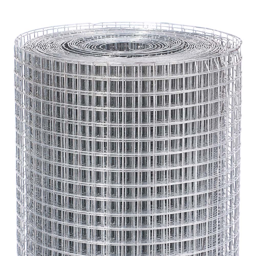 Rete Metallica Elettrosaldata 1 x 15 mt Maglia 12x12mm Zincata per Recinsione