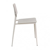 Sedia da Giardino Vega Impilabile 42x53x80 h cm in Acciaio Tortora