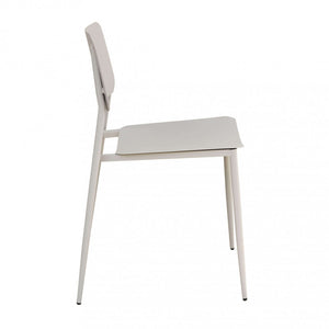 Sedia da Giardino Vega Impilabile 42x53x80 h cm in Acciaio Tortora