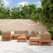 Set Lounge da Giardino 10 pcs Marrone Cerato