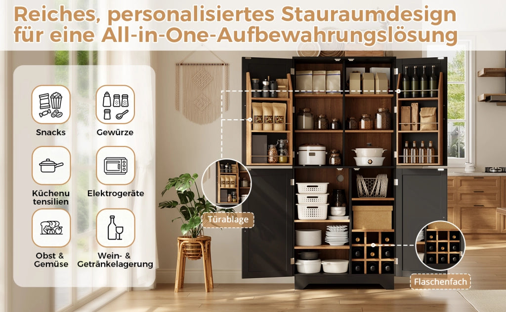 Mobile salvaspazio con ante e ripiani ¨C Minimal ¨C Bianco rovere 80x40x180 cm