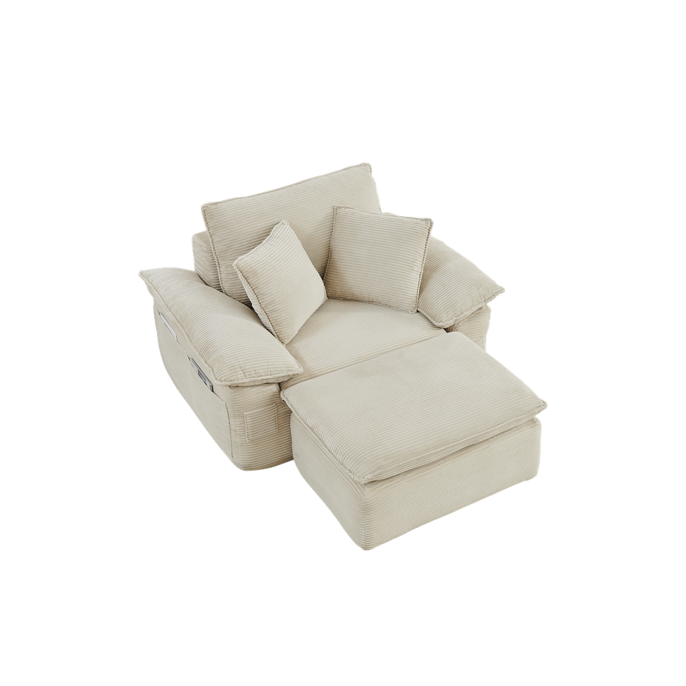 Divano Modulare con Funzione Letto ¨C Xylo ¨C Tessuto Morbido, Pouf, Contenitore