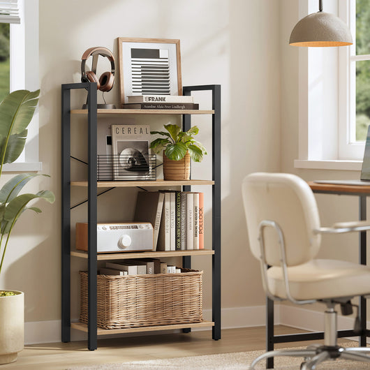 Libreria VALORA con 4 ripiani, colore Sonoma, design stabile LLS060B11