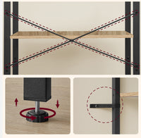 Libreria VALORA con 4 ripiani, colore Sonoma, design stabile LLS060B11