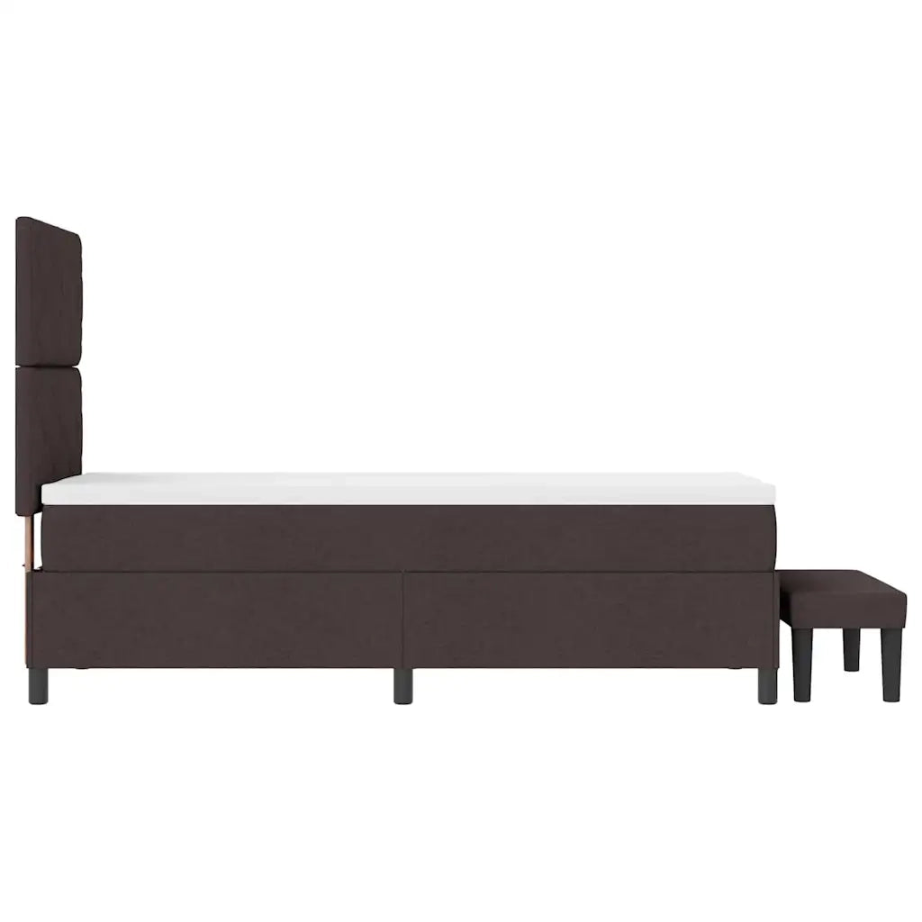 Letto a molle con testiera Marrone Scuro 80 x 200 cm Tessuto 3344103