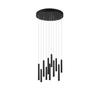 Lampada a sospensione LED rotonda, metallo, nero, D 40 cm, Tubular