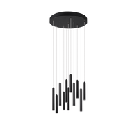 Lampada a sospensione LED rotonda, metallo, nero, D 40 cm, Tubular