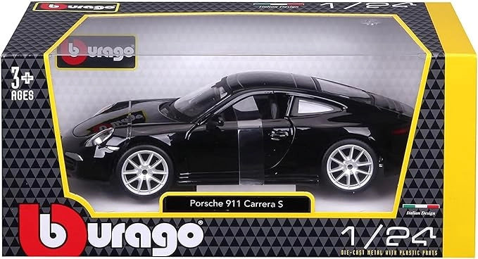 BBURAGO Porsche 911 Carrera S Scala 1:24, Replica Diecast con Portiere Apribili, Licenza Ufficiale Porsche,Eta 3+