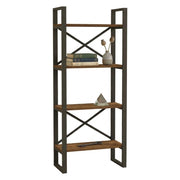 Biblioteca Framur, Libreria 4 Ripiani, 66x32x150h cm Marrone Noce