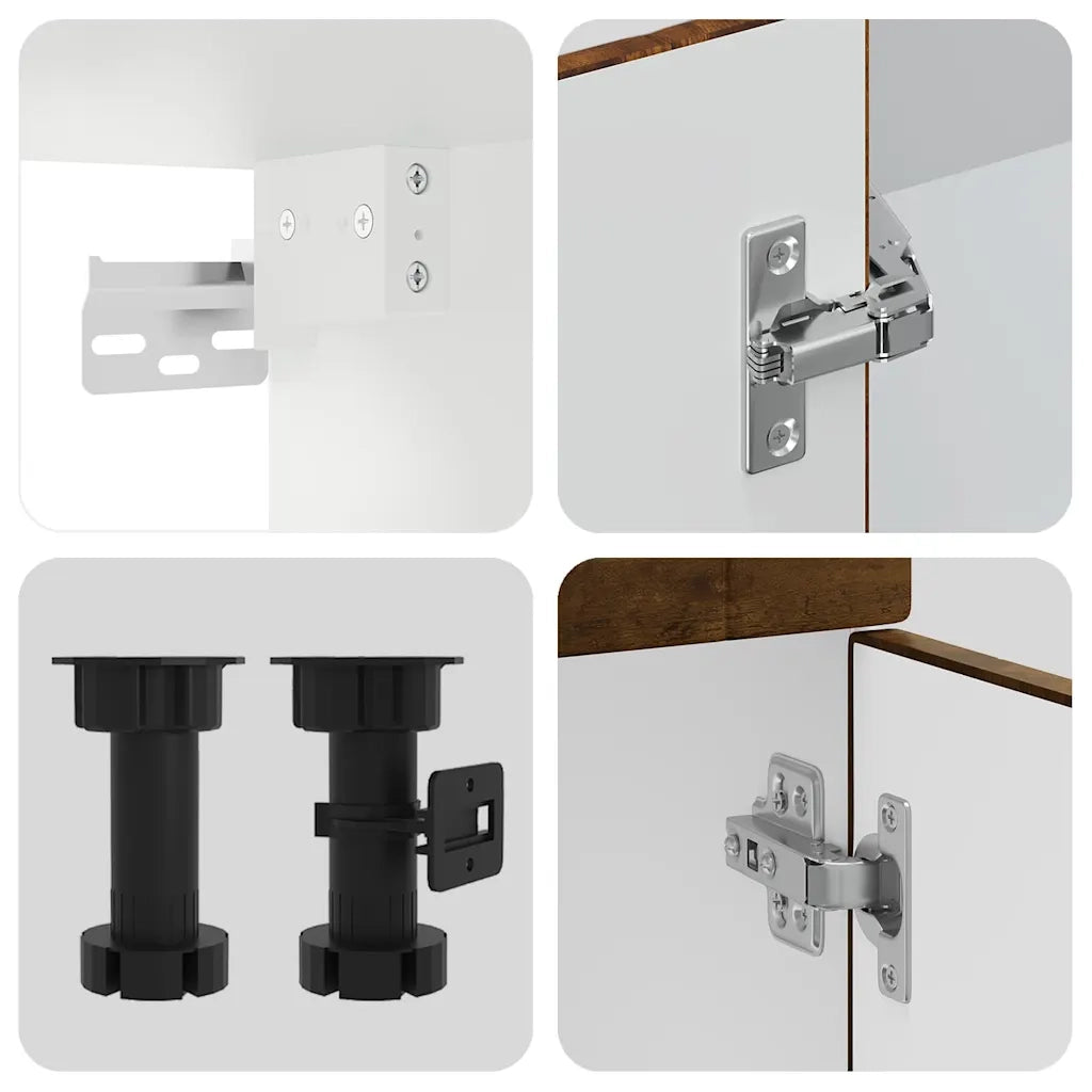 Set Mobili da Cucina 11 pz Porto Rovere Fumo in Truciolato