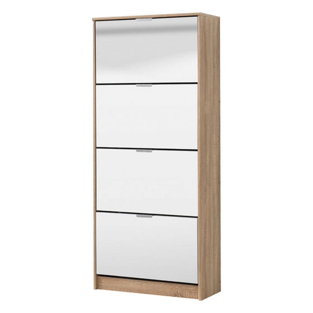 Mobile Portascarpe Pentone, Scarpiera 8 Ripiani, 67x28x155.5h cm Marrone Rovere