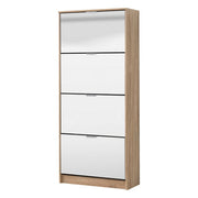 Mobile Portascarpe Pentone, Scarpiera 8 Ripiani, 67x28x155.5h cm Marrone Rovere