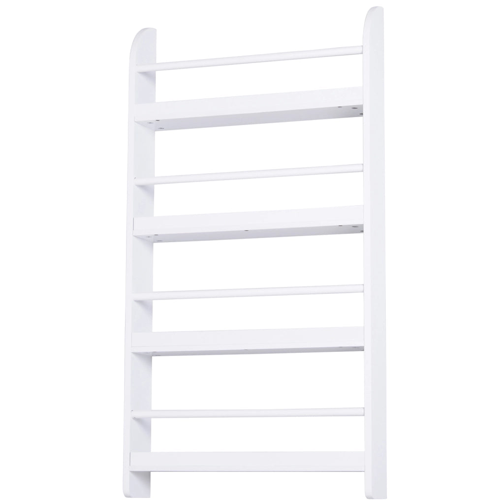Libreria a Parete con 4 Ripiani in Legno Bianco ¨C Zephmum ¨C 59x12x113