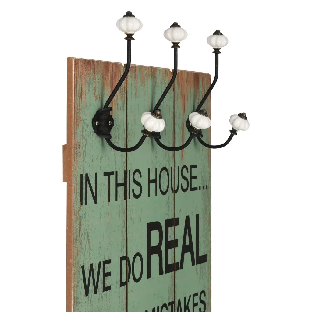 Appendiabiti da Parete con 6 Ganci HAPPY LOVE 120x40 cm 245855