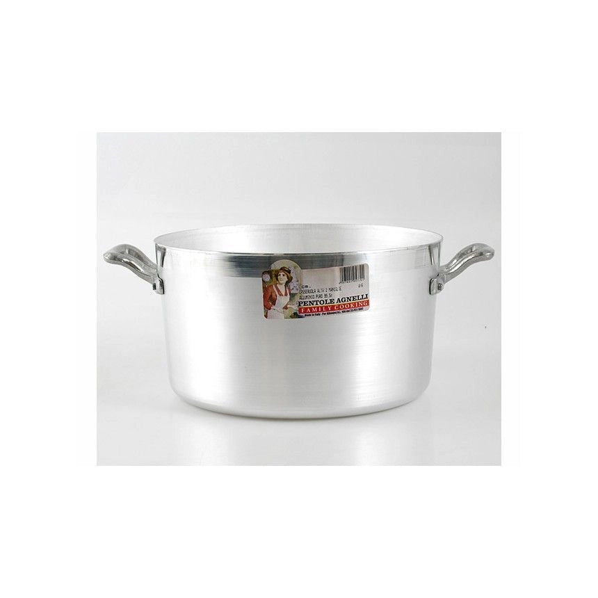 Baldassare Agnelli FAMA440 Family Casseruola Alta 2 Manici Alluminio 40 cm 25 Lt colore Grigio