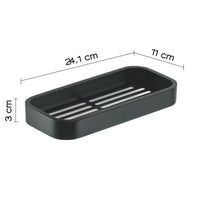Portaoggetti rettangolare per doccia da muro in ottone, acciaio inox AISI 304 e Cromall 3218 Gedy serie OUTLINE Nero Opa