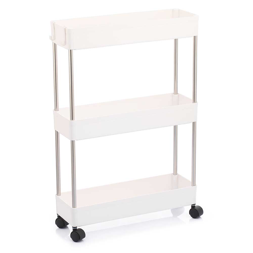 Carrello Carrellino Slim Salvaspazio Cucina Bagno Ripostiglio 3 Ripiani 4 Ruote