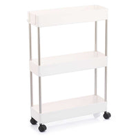 Carrello Carrellino Slim Salvaspazio Cucina Bagno Ripostiglio 3 Ripiani 4 Ruote