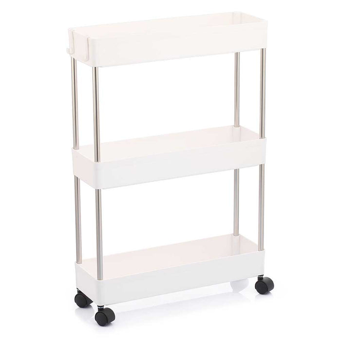 Carrello Carrellino Slim Salvaspazio Cucina Bagno Ripostiglio 3 Ripiani 4 Ruote
