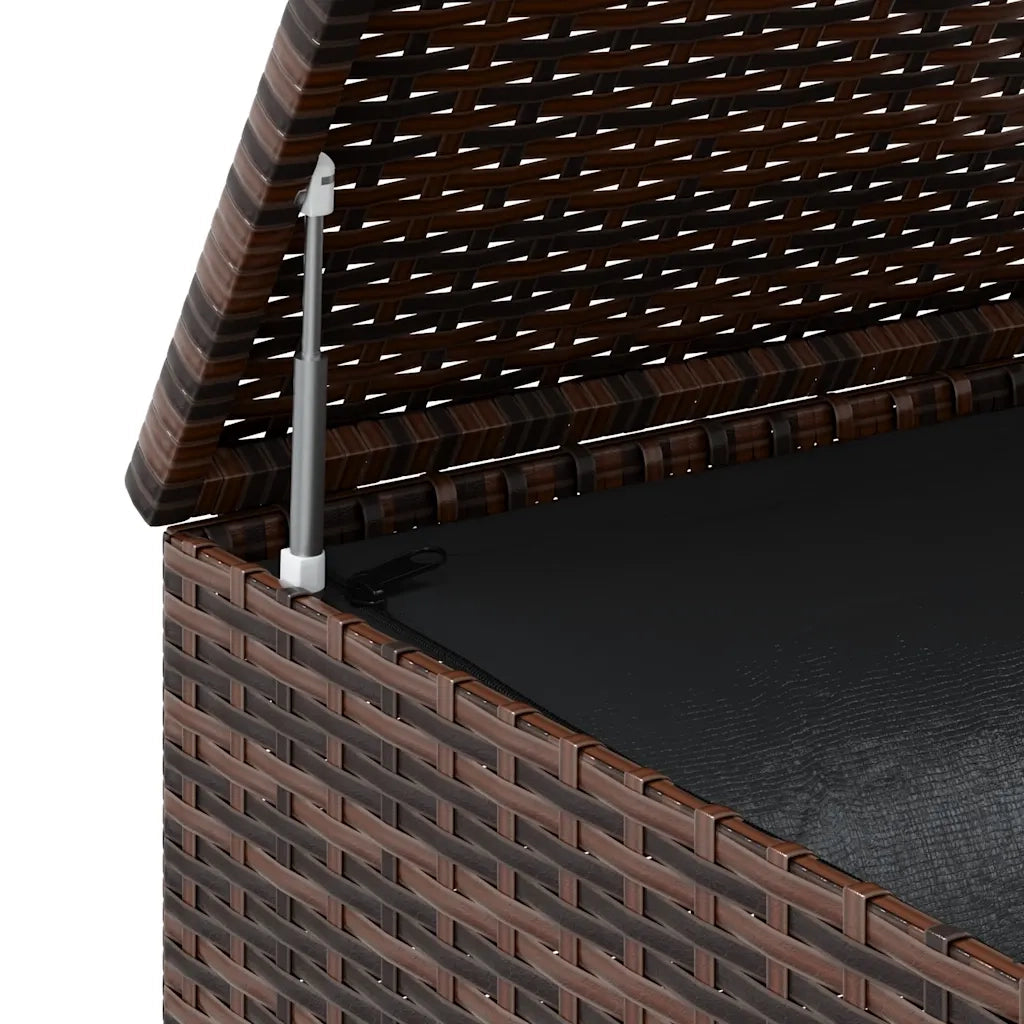 Contenitore da Giardino in Rattan PE 145x100x103 cm Marrone 317230