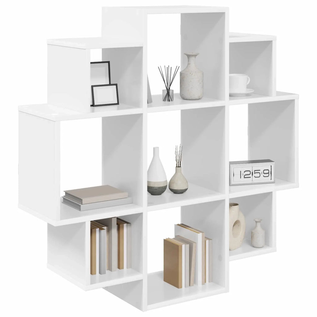 Scaffale da parete Bianco 90 x 25 x 90 cm Legno ingegnerizzato 8012172